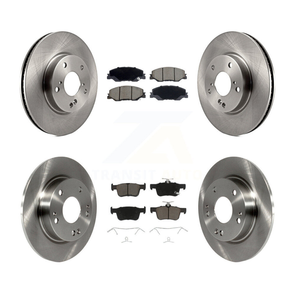 Front Rear Brake Rotors Ceramic Pad Kit For Honda Civic LX Sport EX Touring K8C-103813