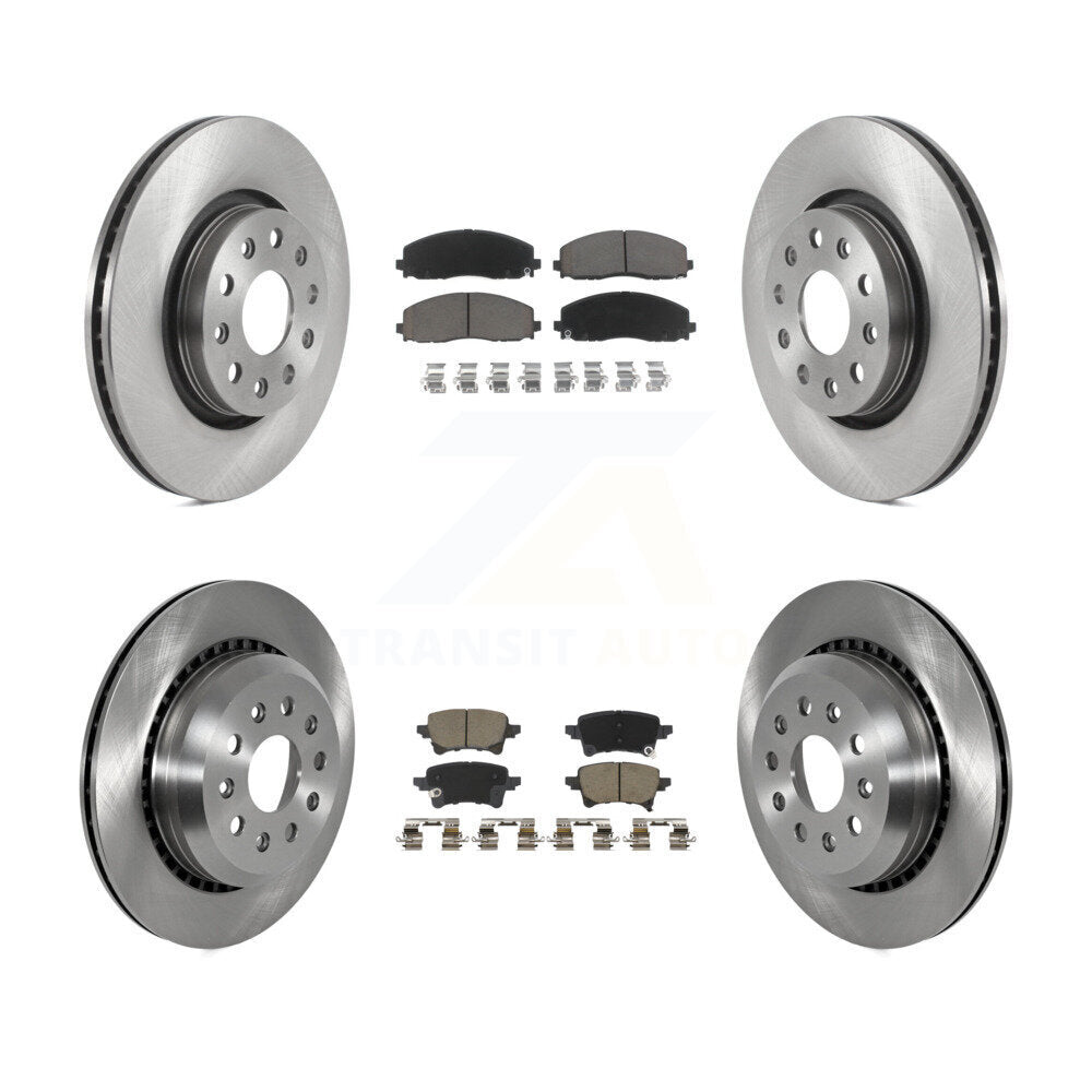 Front Rear Disc Brake Rotors And Ceramic Pads Kit For 2020-2023 Jeep Gladiator K8C-103815
