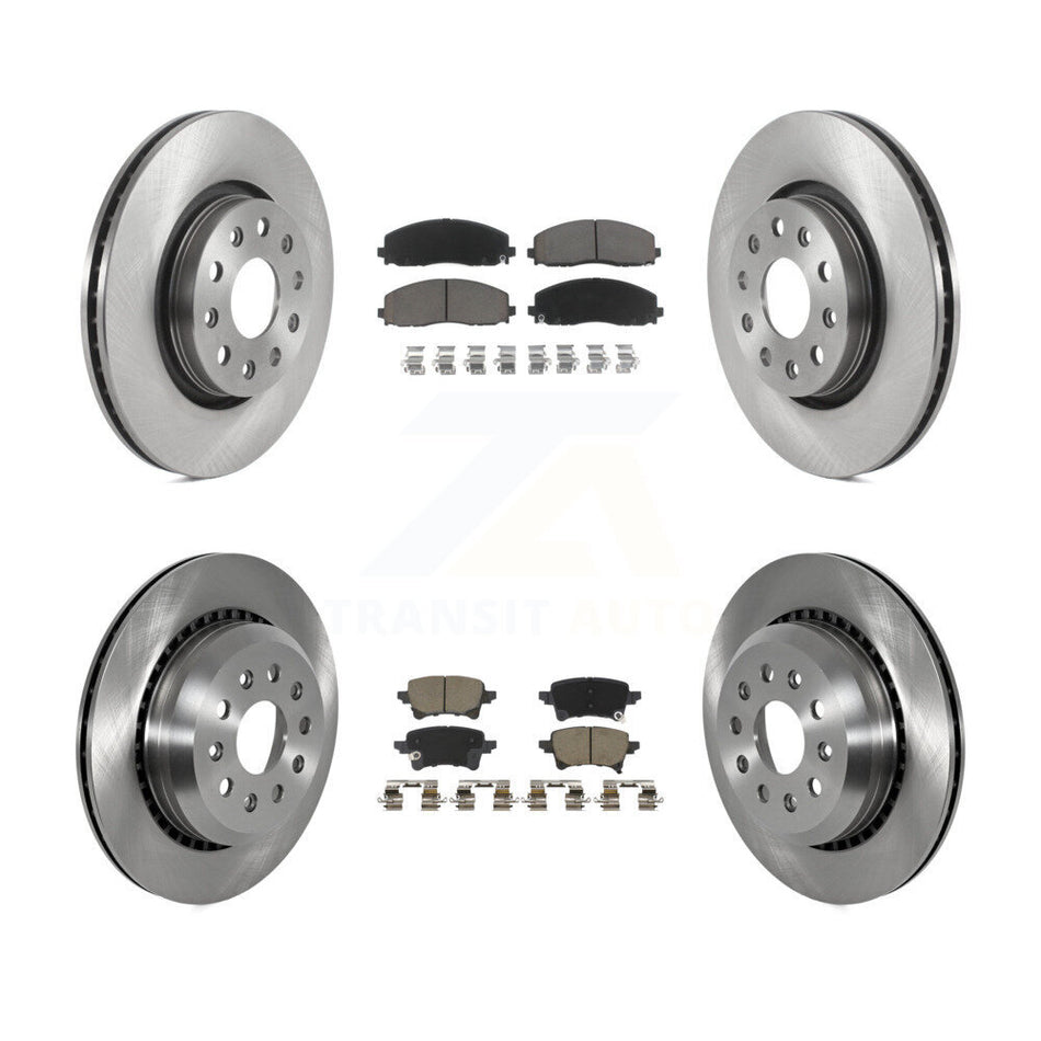 Front Rear Disc Brake Rotors And Ceramic Pads Kit For 2020-2023 Jeep Gladiator K8C-103815