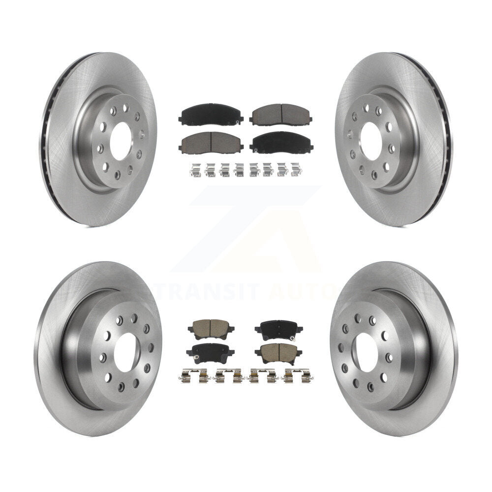 Front Rear Disc Brake Rotors And Ceramic Pads Kit For Jeep Wrangler K8C-103817