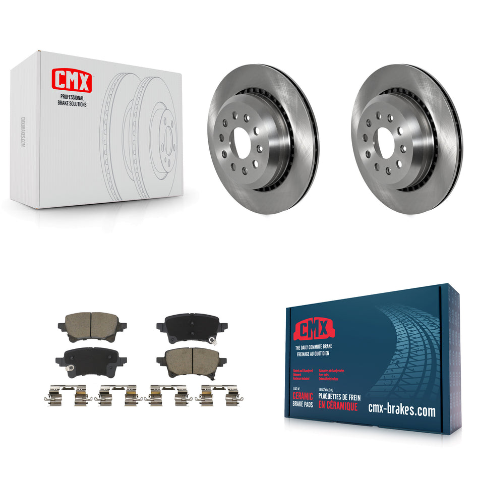 Rear Disc Brake Rotors And Ceramic Pads Kit For Jeep Wrangler Gladiator K8C-103819