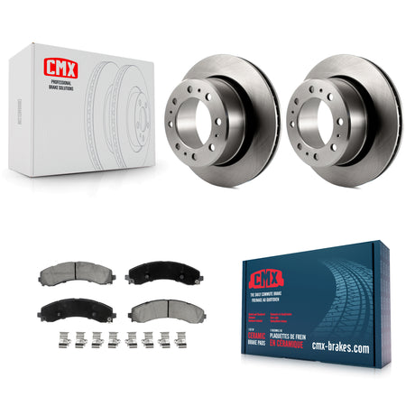 Rear Disc Brake Rotors And Ceramic Pads Kit For 2020-2021 Ram 3500 With Dual Wheels K8C-103821