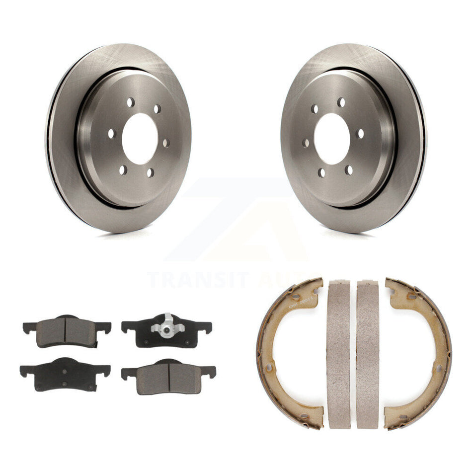 Rear Disc Rotors Ceramic Pads And Parking Shoes Kit For Ford Expedition Lincoln Navigator K8C-103862