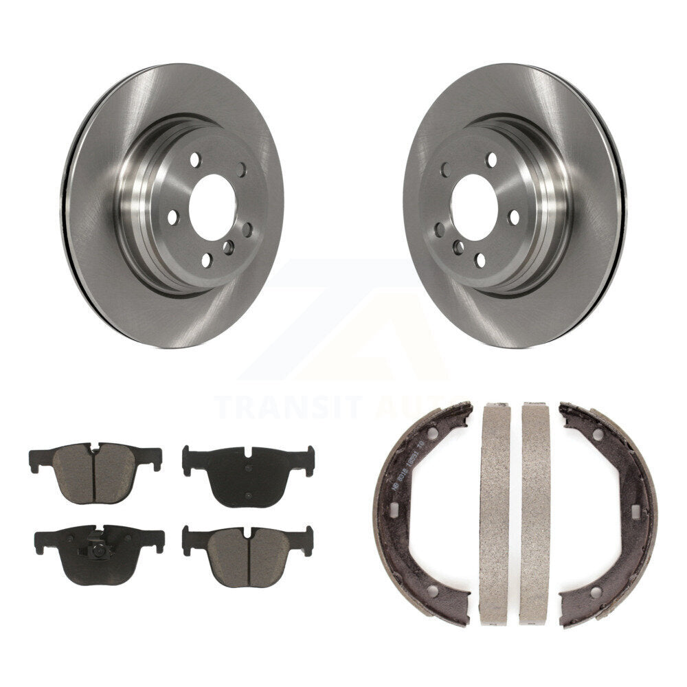Rear Disc Rotors Ceramic Pads Parking Shoes Kit For BMW 330i xDrive 328i 335i 428i 340i 3 K8C-103867