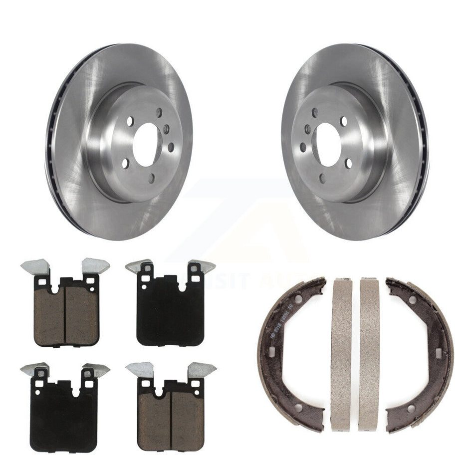 Rear Disc Rotors Ceramic Pads Parking Shoes Kit For BMW 328i xDrive 330i 335i 428i 340i 3 K8C-103869