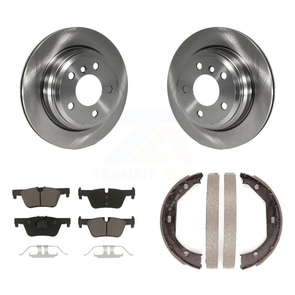 Rear Disc Rotors Ceramic Pads & Parking Shoes Kit For BMW 328i xDrive 330i 320i 428i 328d K8C-103871