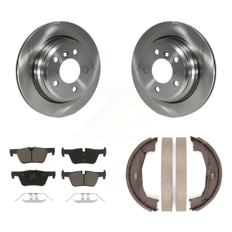 Rear Disc Rotors Ceramic Pads Parking Shoes Kit For BMW 320i xDrive 428i Gran Coupe 328i K8C-103874