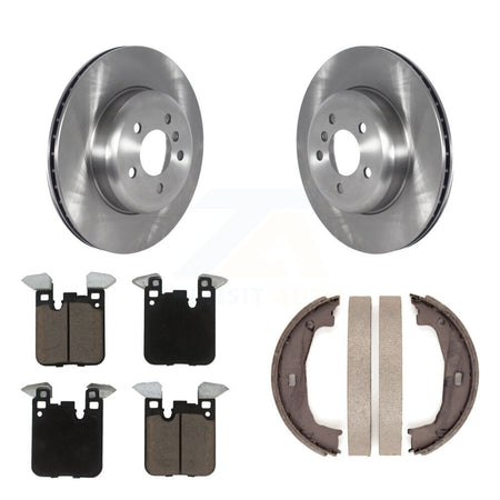 Rear Disc Rotors Ceramic Pads And Parking Brake Shoes Kit For BMW 428i xDrive 328i K8C-103876