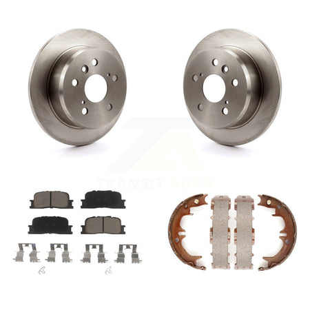 Rear Disc Rotors Ceramic Pads Parking Brake Shoes Kit For Toyota Camry Lexus ES330 ES300 K8C-103882