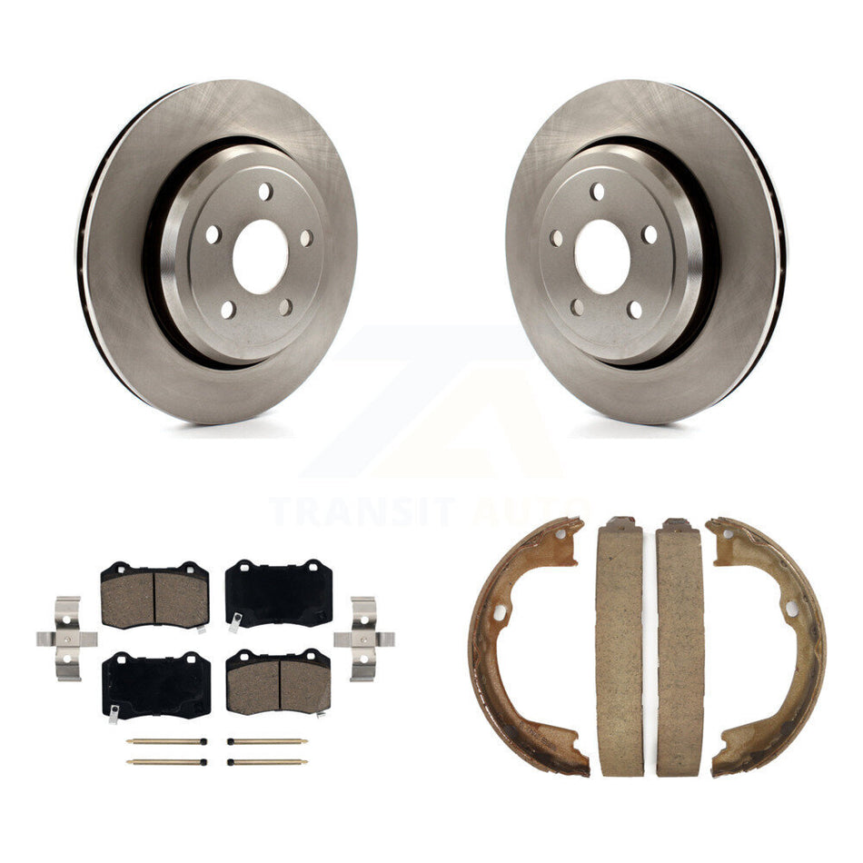 Rear Disc Rotors Ceramic Pads And Parking Shoes Kit For Jeep Grand Cherokee Dodge Durango K8C-103902