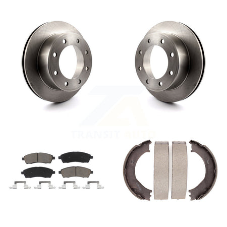 Rear Disc Rotors Ceramic Pads Parking Shoes Kit For Ford F-350 Super Duty F-250 Excursion K8C-103922