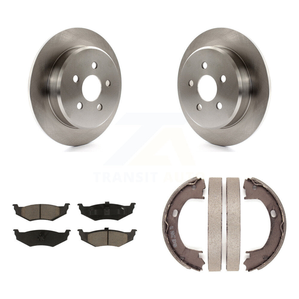 Rear Disc Rotors Ceramic Pads And Parking Shoes Kit For Chrysler PT Cruiser Sebring Neon K8C-103972