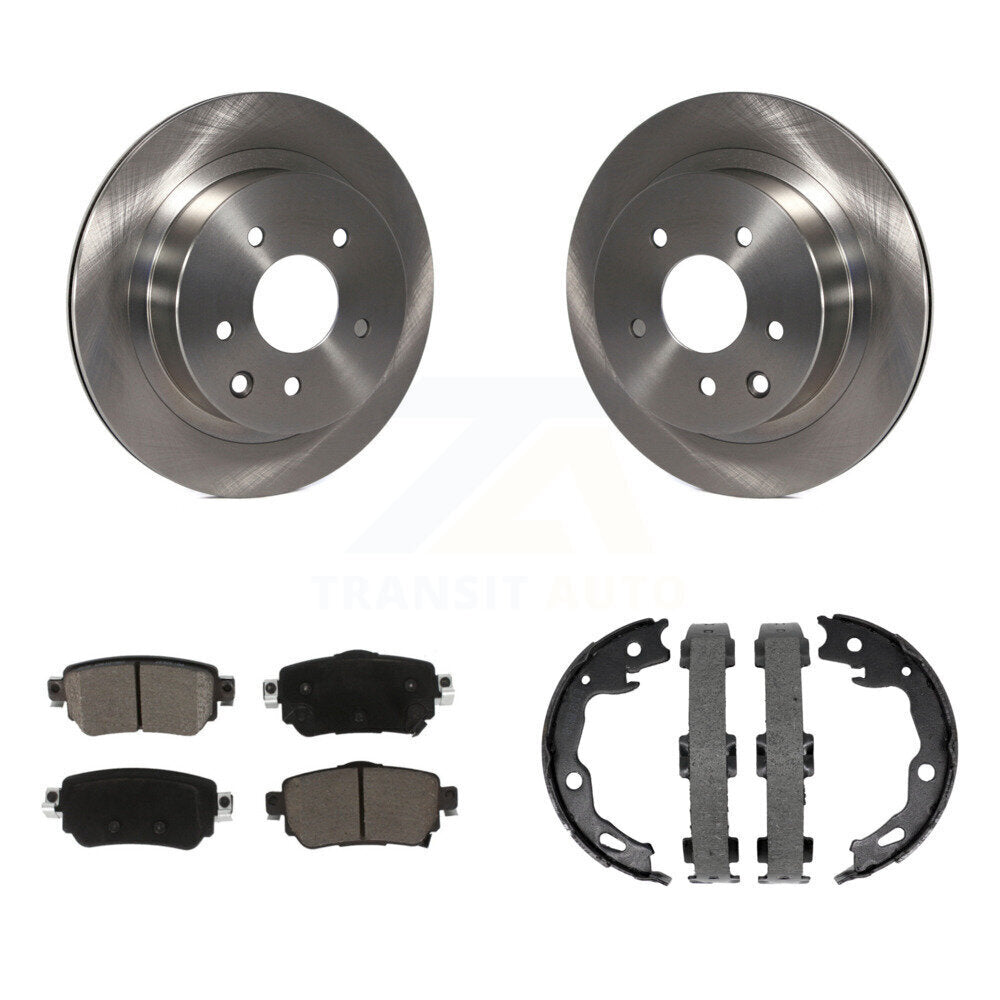 Rear Disc Rotors Ceramic Pads And Parking Brake Shoes Kit For 2019 Nissan Rogue Sport S K8C-103977