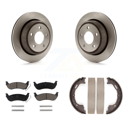 Rear Disc Rotors Ceramic Pads And Parking Brake Shoes Kit For Ford Ranger Mazda B2300 K8C-103996