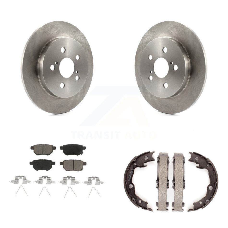 Rear Disc Rotors Ceramic Pads And Parking Brake Shoes Kit For Toyota Matrix Pontiac Vibe K8C-104053