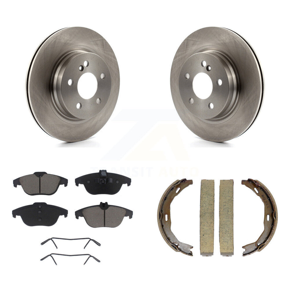 Rear Disc Rotors Ceramic Pads And Parking Shoes Kit For Mercedes-Benz C300 C350 E350 C250 K8C-104062