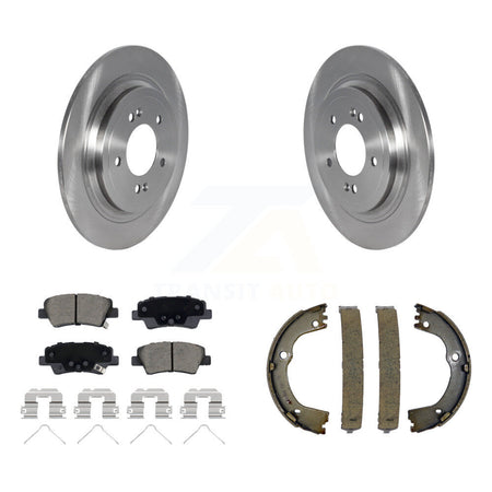 Rear Disc Rotors Ceramic Pads And Parking Brake Shoes Kit For Kia Sportage Hyundai Tucson K8C-104131