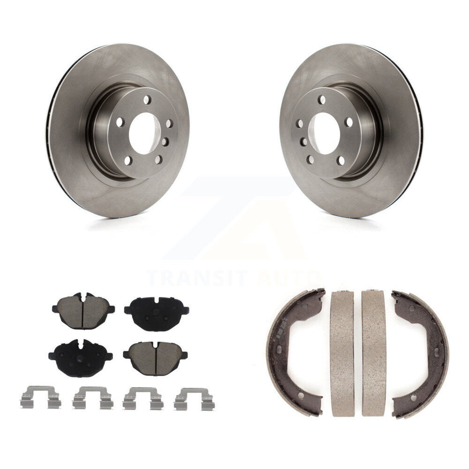 Rear Disc Rotors Ceramic Pads And Parking Brake Shoes Kit For 2011 BMW X3 xDrive28i K8C-104142