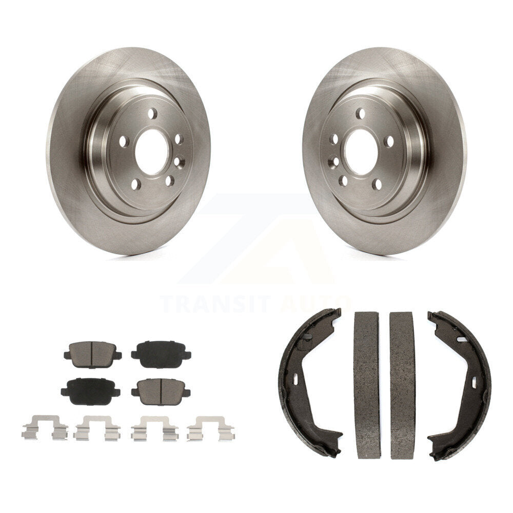 Rear Disc Rotors Ceramic Pads Parking Shoes Kit For Volvo S80 With Electric Brake K8C-104178