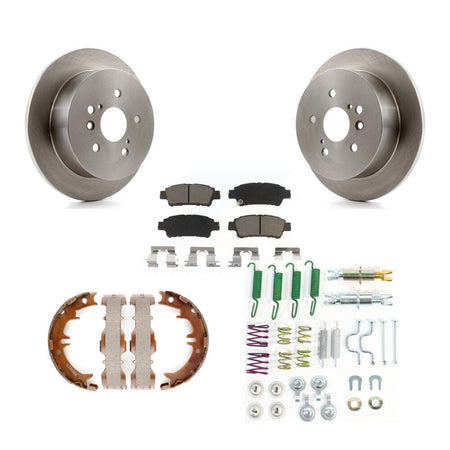 Rear Disc Rotors Ceramic Pads Parking Shoes And Hardware Kit For 2004-2010 Toyota Sienna K8C-104302