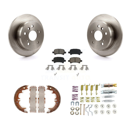 Rear Disc Rotors Ceramic Pads Parking Shoes & Hardware Kit For Toyota Camry Solara Avalon K8C-104323