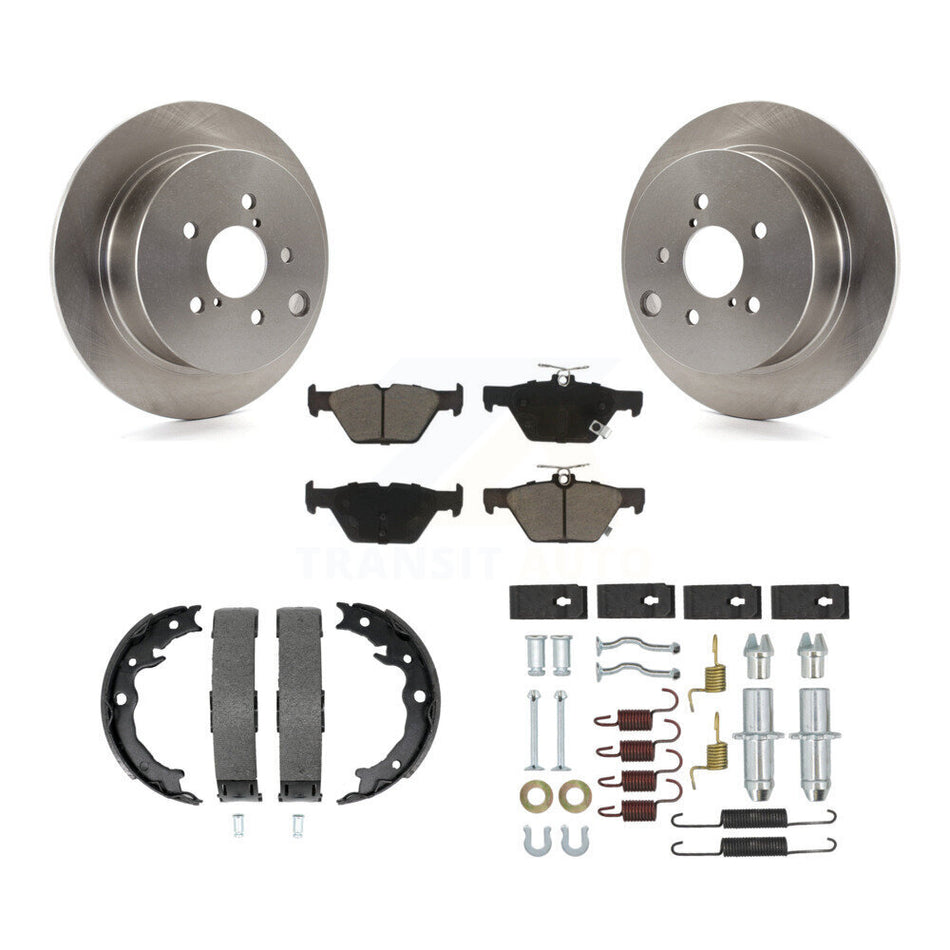 Rear Disc Rotors Ceramic Pads Parking Brake Shoes And Hardware Kit For Subaru Crosstrek K8C-104506