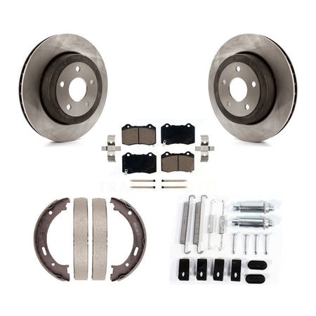Rear Disc Rotors Ceramic Pads Parking Shoes And Hardware Kit For Jeep Grand Cherokee SRT8 K8C-104542