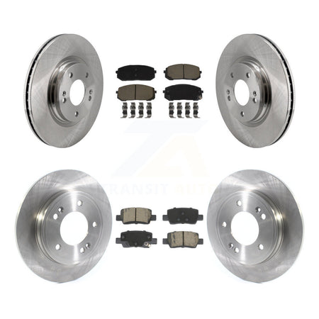 Front Rear Brake Rotors & Ceramic Pad Kit For Hyundai Elantra With Electric Parking K8C-104552