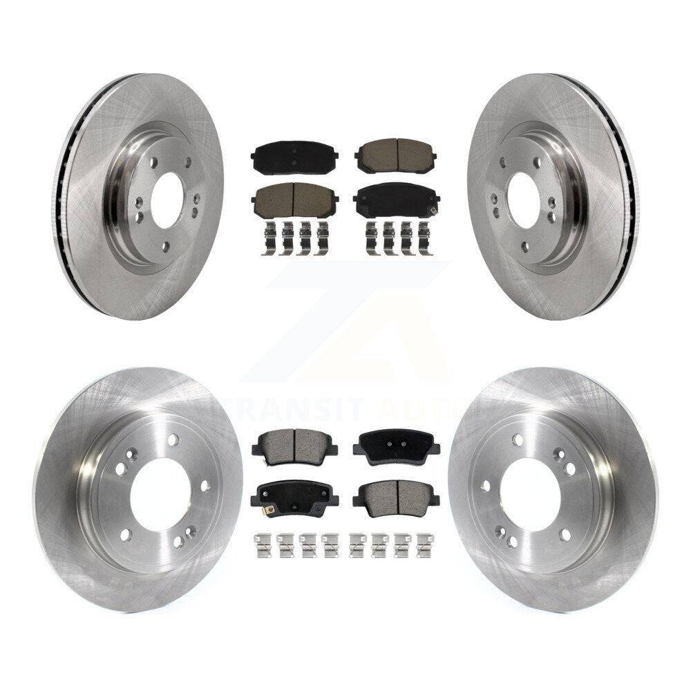 Front Rear Disc Brake Rotor Ceramic Pad Kit For Hyundai Elantra With Manual Parking K8C-104553