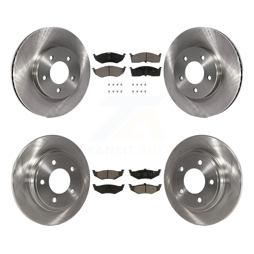 Front Rear Disc Brake Rotor Ceramic Pad Kit For Chrysler Intrepid Dodge 300M Concorde LHS K8C-104561