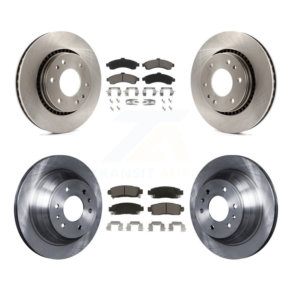 Front Rear Disc Brake Rotors Ceramic Pad Kit For 2006 Isuzu Ascender With 3rd Row Seating K8C-104563