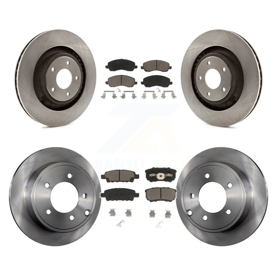 Front Rear Brake Rotors Ceramic Pad Kit For Dodge Caliber With 340mm Diameter Rotor K8C-104567