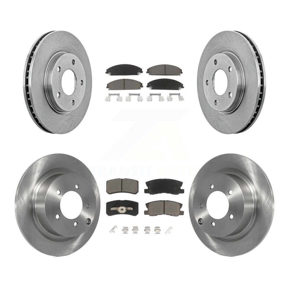Front Rear Brake Rotors Ceramic Pad Kit For Dodge Caliber With 276mm Diameter Rotor K8C-104568