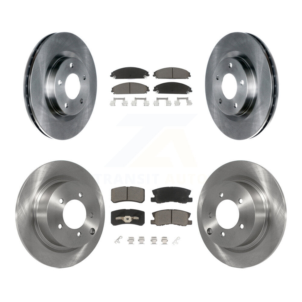 Front Rear Brake Rotors Ceramic Pad Kit For Dodge Caliber With 294mm Diameter Rotor K8C-104569