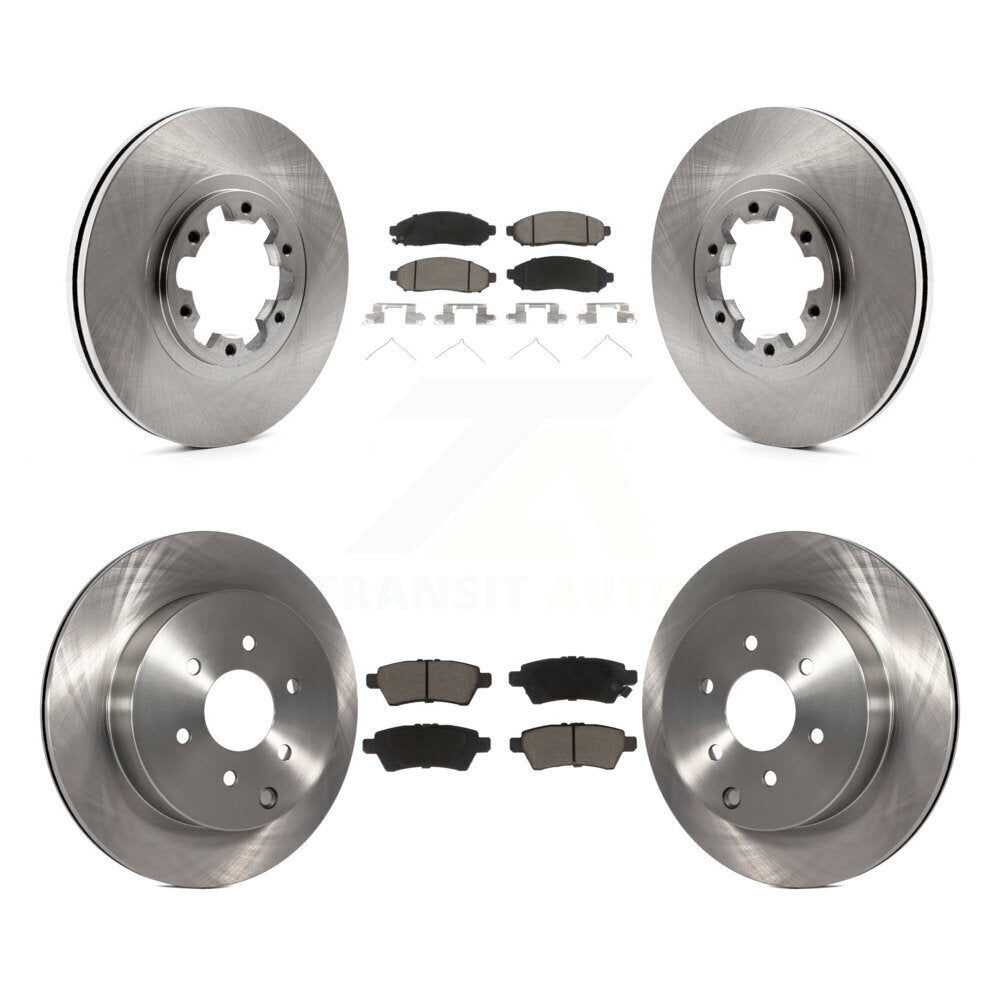 Front Rear Disc Brake Rotors And Ceramic Pads Kit For 2004 Nissan Pathfinder From 08 04 K8C-104570