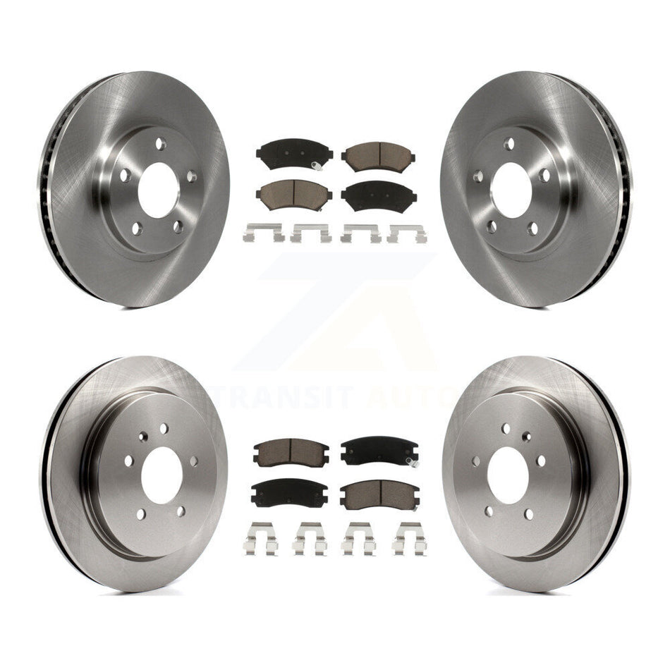 Front Rear Disc Brake Rotor & Ceramic Pad Kit For 2004 Cadillac Seville With Vented K8C-104577