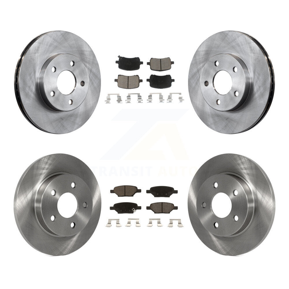 Front Rear Disc Brake Rotor And Ceramic Pad Kit For 2007-2008 Pontiac G5 rear brakes K8C-104579