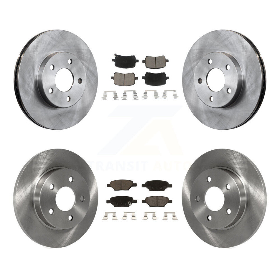 Front Rear Disc Brake Rotor And Ceramic Pad Kit For 2007-2008 Pontiac G5 rear brakes K8C-104579
