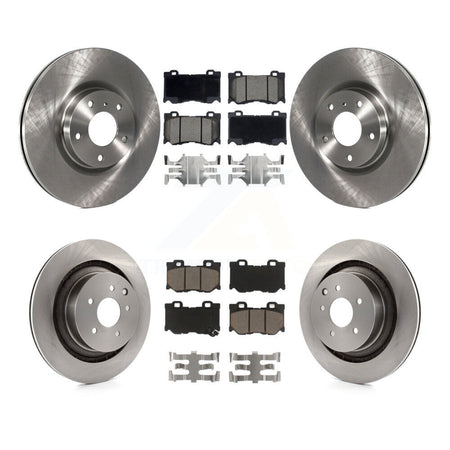 Front Rear Brake Rotors Ceramic Pad Kit For 2009-2013 INFINITI G37 AWD With Brembo Brakes K8C-104580