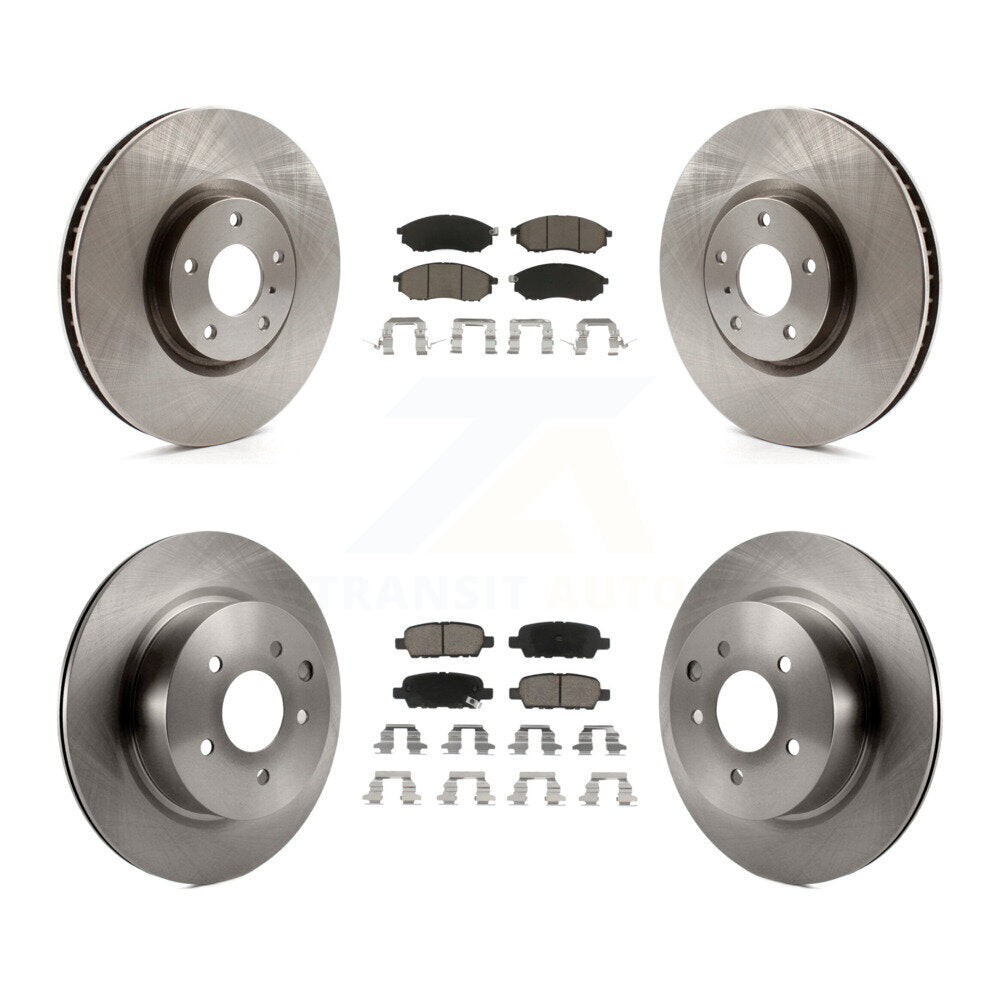 Front Rear Brake Rotor & Ceramic Pad Kit For 2009-2013 INFINITI G37 Without Brembo Brakes K8C-104581