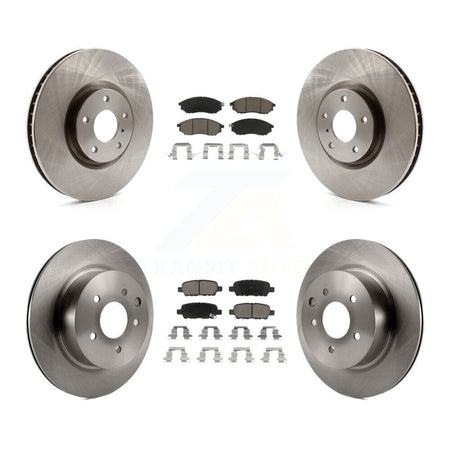 Front Rear Brake Rotor & Ceramic Pad Kit For 2009-2013 INFINITI G37 Without Brembo Brakes K8C-104581