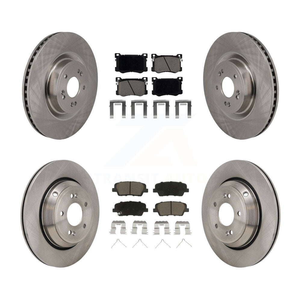 Front Rear Disc Brake Rotors And Ceramic Pads Kit For 2018-2020 Genesis G80 3.3L K8C-104586