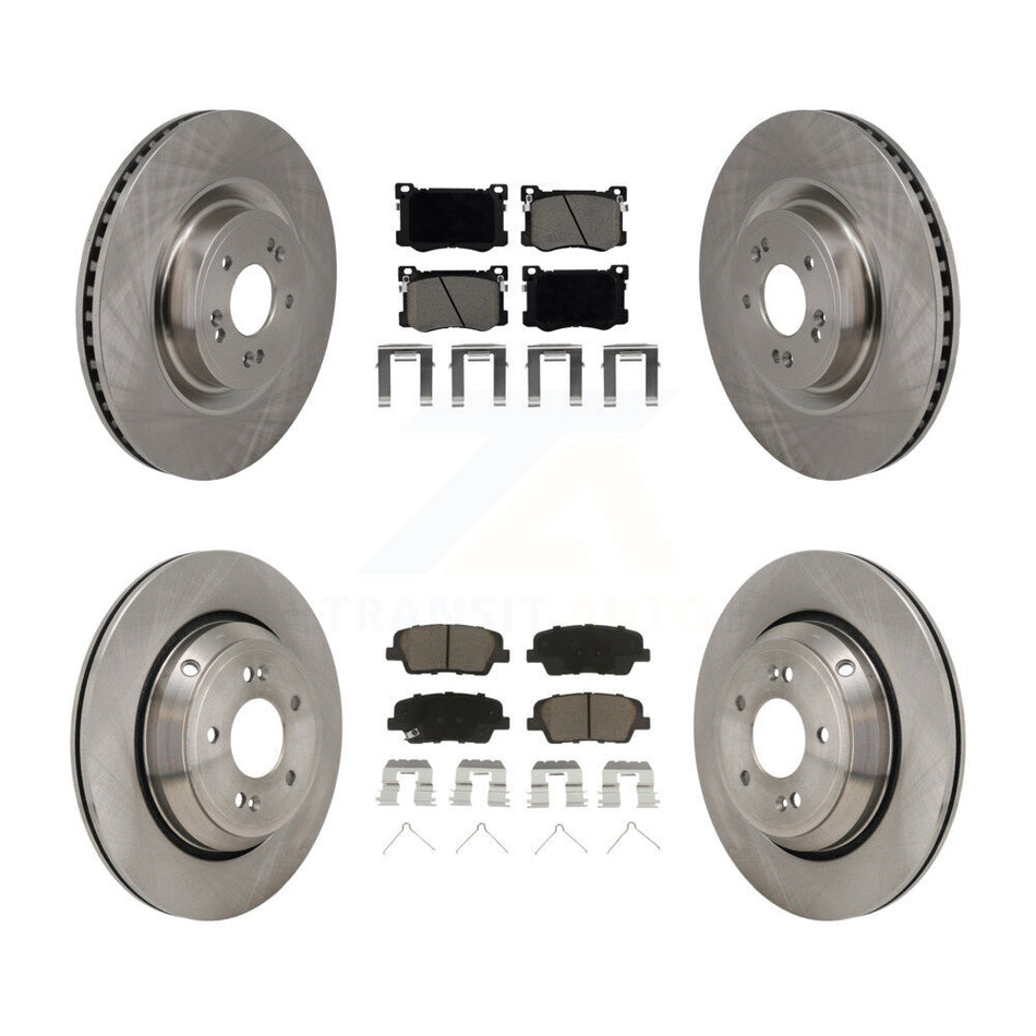 Front Rear Disc Brake Rotors And Ceramic Pads Kit For 2018-2020 Genesis G80 3.3L K8C-104586