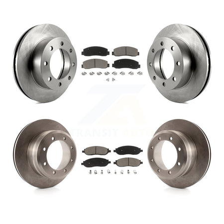 Front Rear Brake Rotors & Ceramic Pad Kit For Ford F-250 Super Duty With Dual Wheels K8C-104590