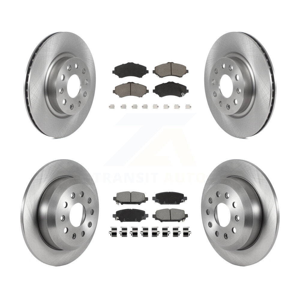 Front Rear Disc Brake Rotors And Ceramic Pads Kit For 2018-2020 Jeep Wrangler Sport K8C-104595