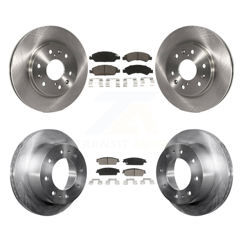Front Rear Disc Brake Rotors And Ceramic Pad Kit For 2011 Chevrolet Silverado 1500 Hybrid K8C-104601