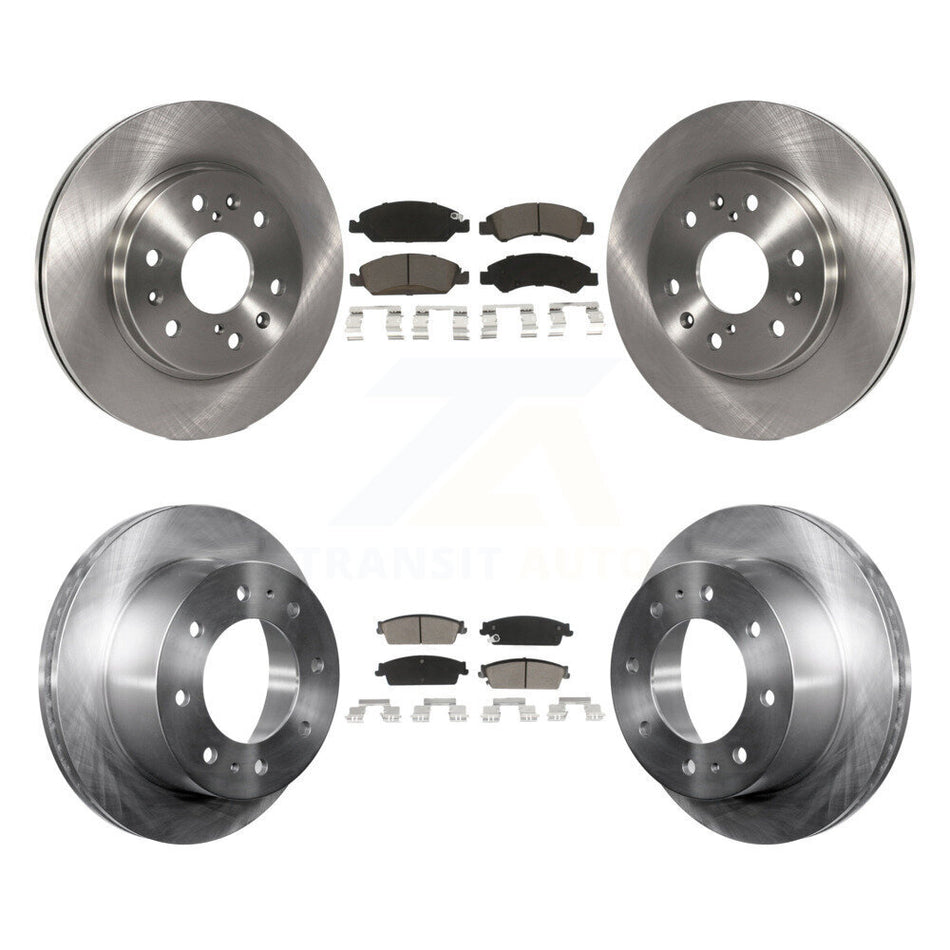 Front Rear Disc Brake Rotors And Ceramic Pad Kit For 2011 Chevrolet Silverado 1500 Hybrid K8C-104601