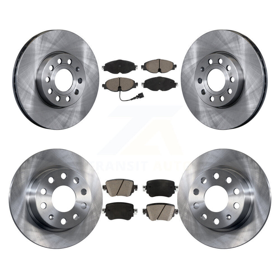 Front Rear Disc Brake Rotors And Ceramic Pads Kit For Volkswagen Golf SportWagen K8C-104602