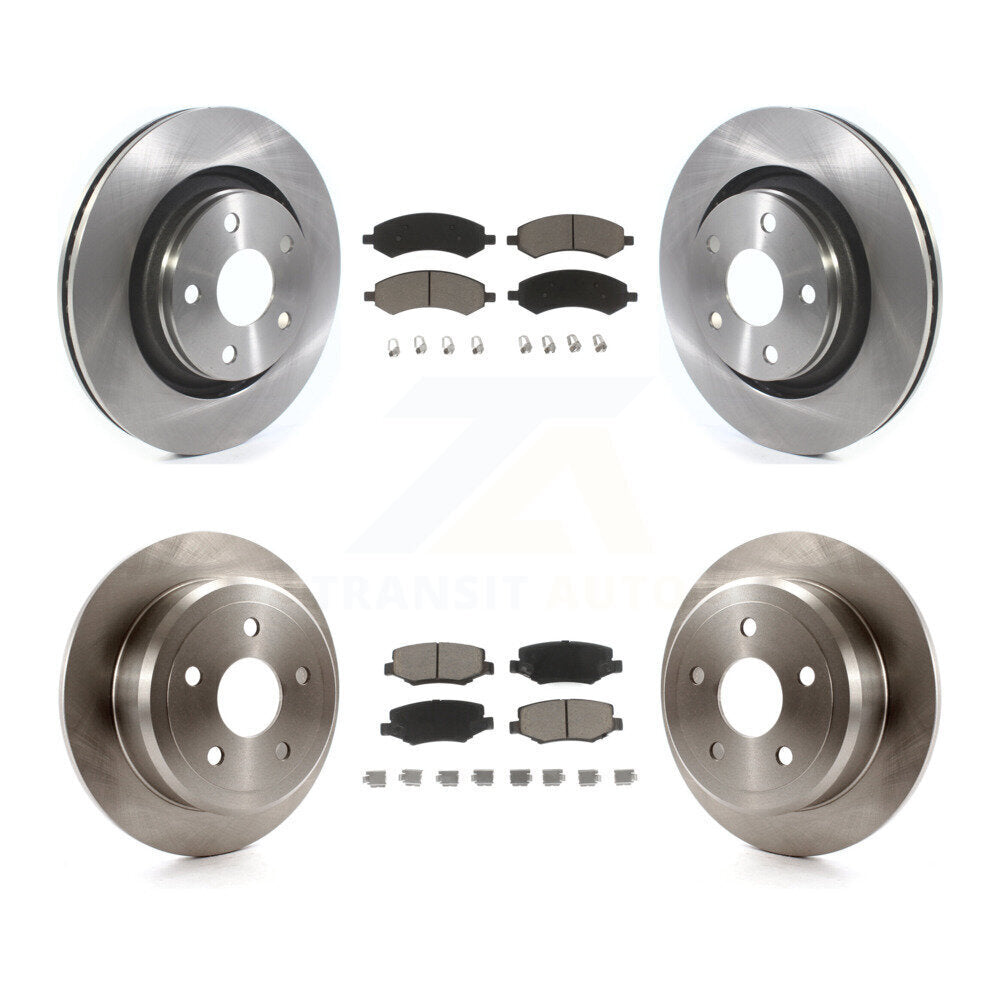 Front Rear Disc Brake Rotors And Ceramic Pads Kit For Jeep Wrangler JK K8C-104604