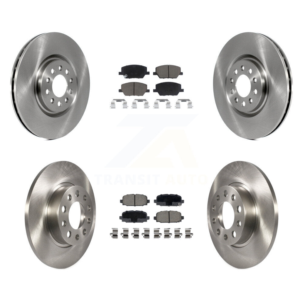 Front Rear Disc Brake Rotors And Ceramic Pads Kit For 2023 Jeep Compass K8C-104605